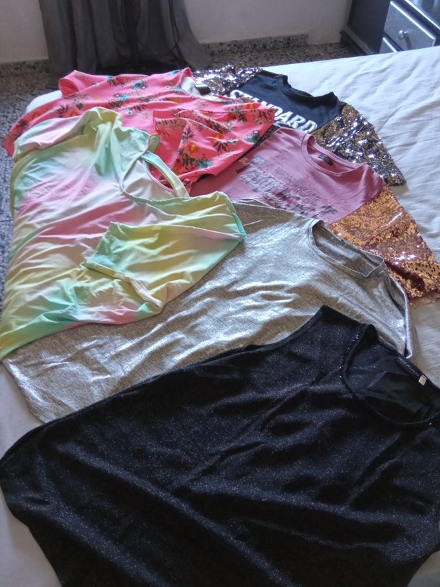 Lote 6 camisetas multicolor