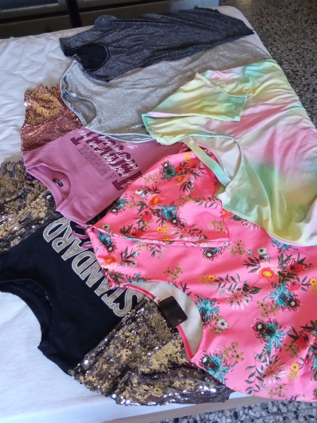 Lote 6 camisetas multicolor