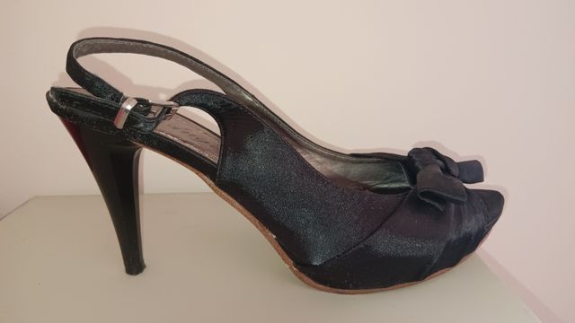 Sandalias tacón negras