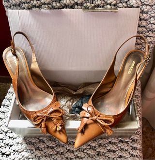 Zapatos Fosco tacón mujer marrones