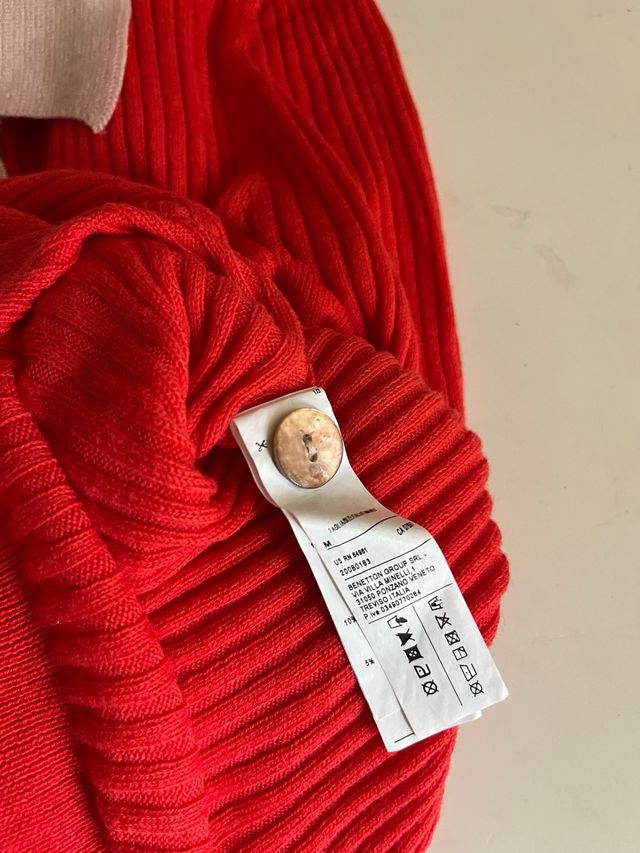 Camiseta polo Benetton rojo-rosa