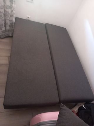 Sofá cama gris con arcon - como nuevo