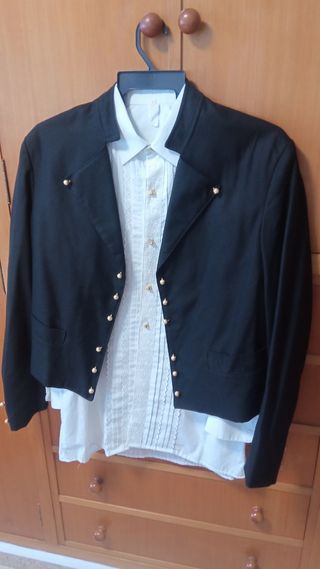 Traje Fallero Negro - Chaqueta- Camisa- pantalón 