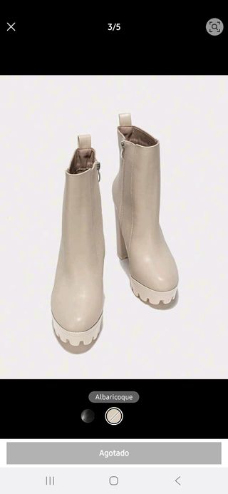 Botines plataforma beige tacón alto talla39 Shein