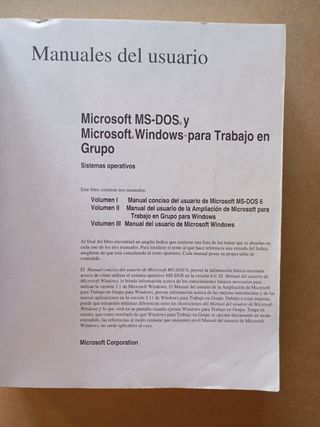 Windows para trabajo en grupo MS-DOS 6.2
