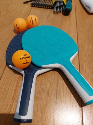 2 Palas Ping Pong + 3 Pelotas