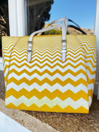 Bolso Guess amarillo-blanco