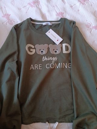 Sudadera Camiseta - Verde Oliva
