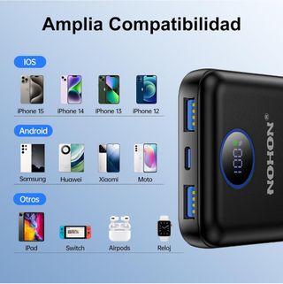 Power Bank NOHON 22.5W 10000mAh, NUEVA, PRECINTADA