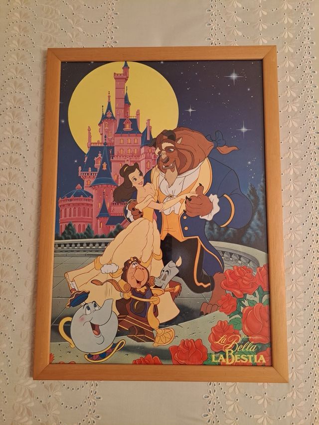 Cuadro Bella y Bestia Disney