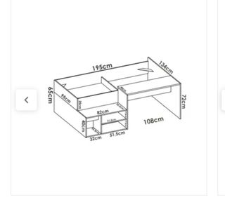 Cama escritorio Kric juvenil - blanca y beige