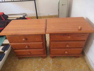 Mesillas noche madera - 2 uds
