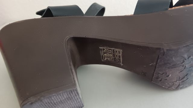 Sandalias tacón piel negras