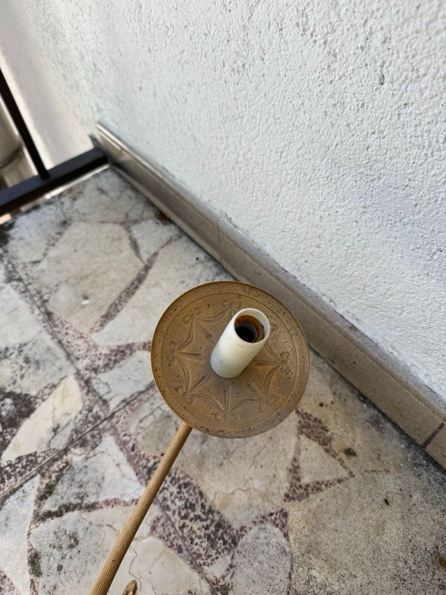 Lampara vintage dorada con cristal