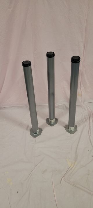 3 gambe allungabili per tavolo cromate