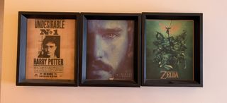 3 Cuadros Decorativos - Harry Potter, GOT, Zelda