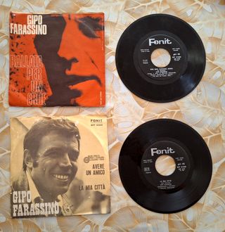 Due dischi 45 giri di Gipo Farassino anni 60/70