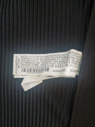 Chaqueta Zara negra talla L