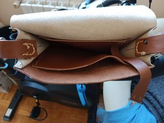 Bandolera Marrón Piel 18x15cm