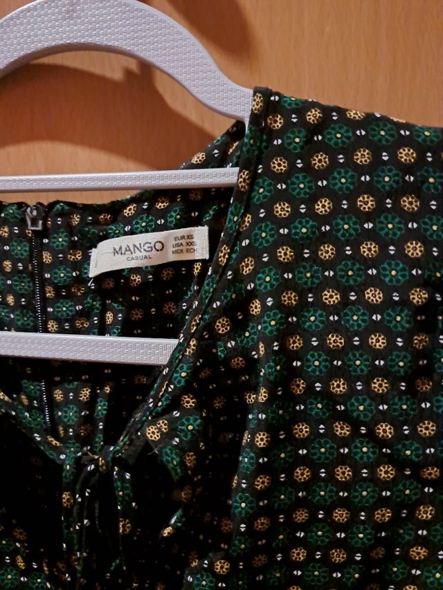 Vestido verde estampado