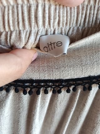 Falda midi beige Oltre - Talla M