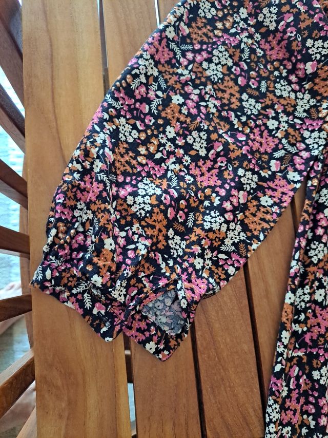 Precioso vestido largo estampado talla s.