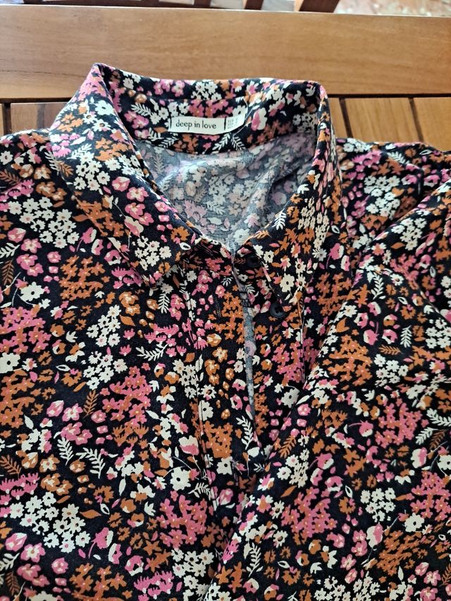 Precioso vestido largo estampado talla s.