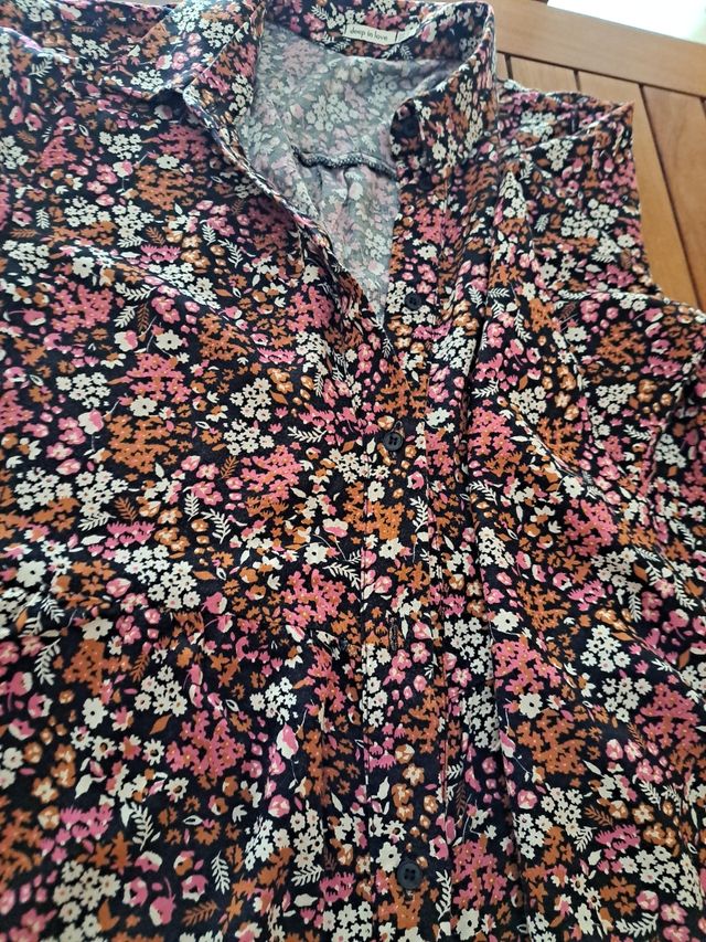 Precioso vestido largo estampado talla s.