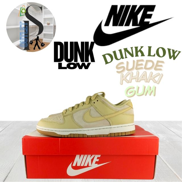Nike Dunk Low Khaki Suede Gum