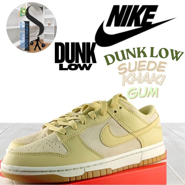 Nike Dunk Low Khaki Suede Gum