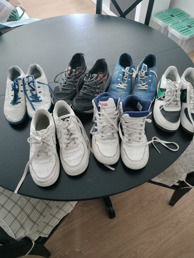 LOTE 6pares bambas niño Adidas-Nike-Asics-Decathon