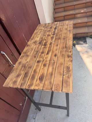 Mesa alta madera rústica - Negra