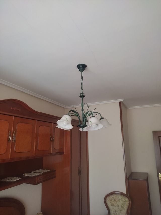 Lámpara 5 luces - Verde y Blanca