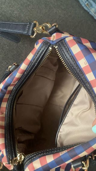 Bolso Tous cuadros azul-rojo