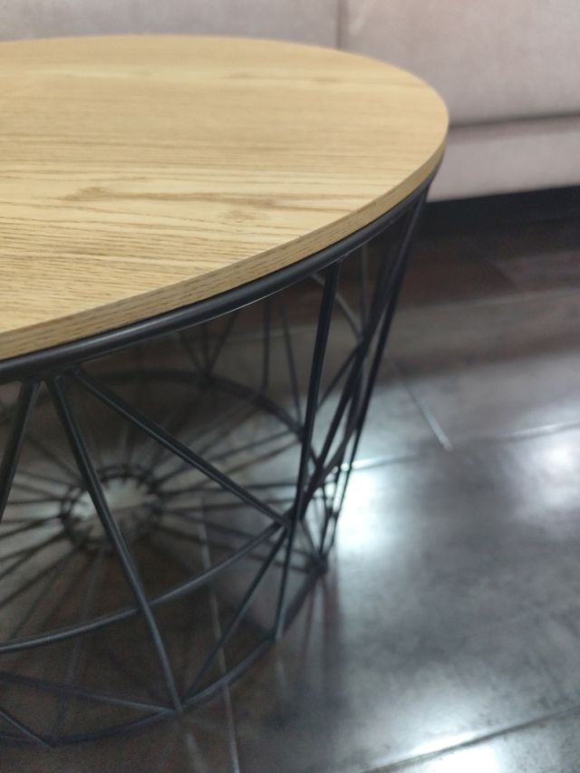 Mesa auxiliar de madera ROBLE con tapa NUEVA
