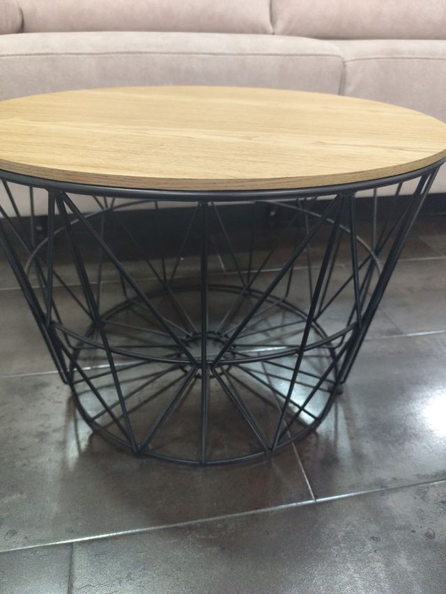 Mesa auxiliar de madera ROBLE con tapa NUEVA