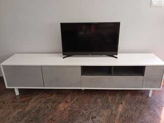 Muebles TV salón - Gris y Blanco