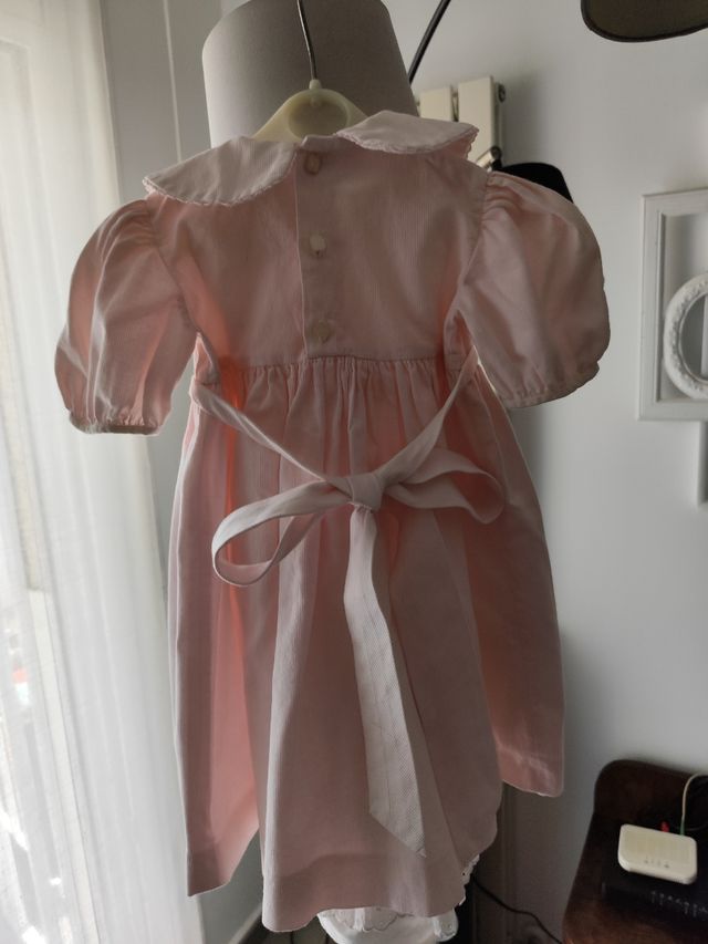 Vestido rosa algodón piqué