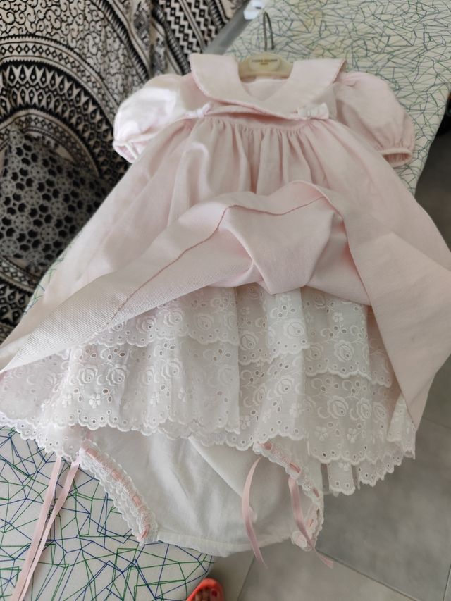 Vestido rosa algodón piqué