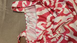 Vestito lungo rosa e rosso