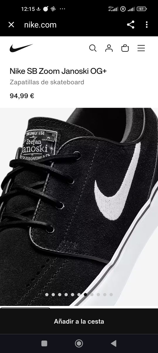 Zapatillas Nike SB Stefan Janoski - Talla 45 nuevo