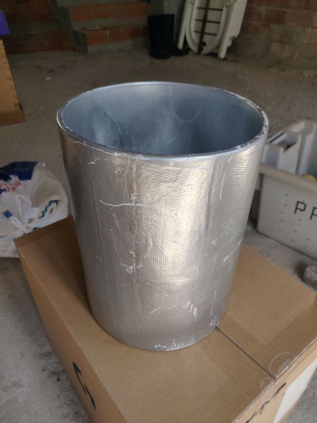 Jarrón plateado vintage