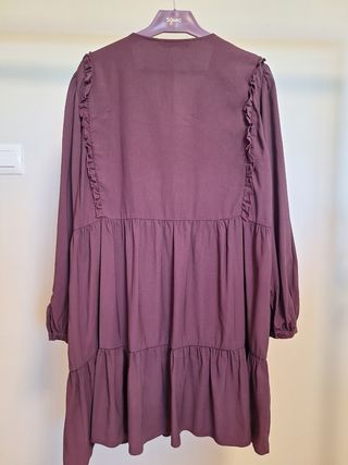 Vestido Zara burdeos XL