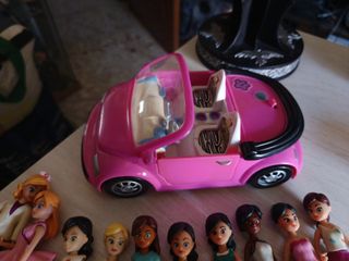 Lote Polly Pocket: 10 muñecas + coche