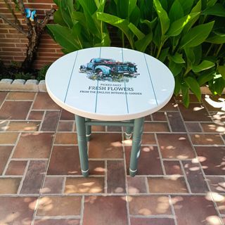 Mesa auxiliar redonda 55cm. Madera