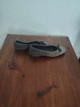Bailarinas Callaghan marrón-gris 38