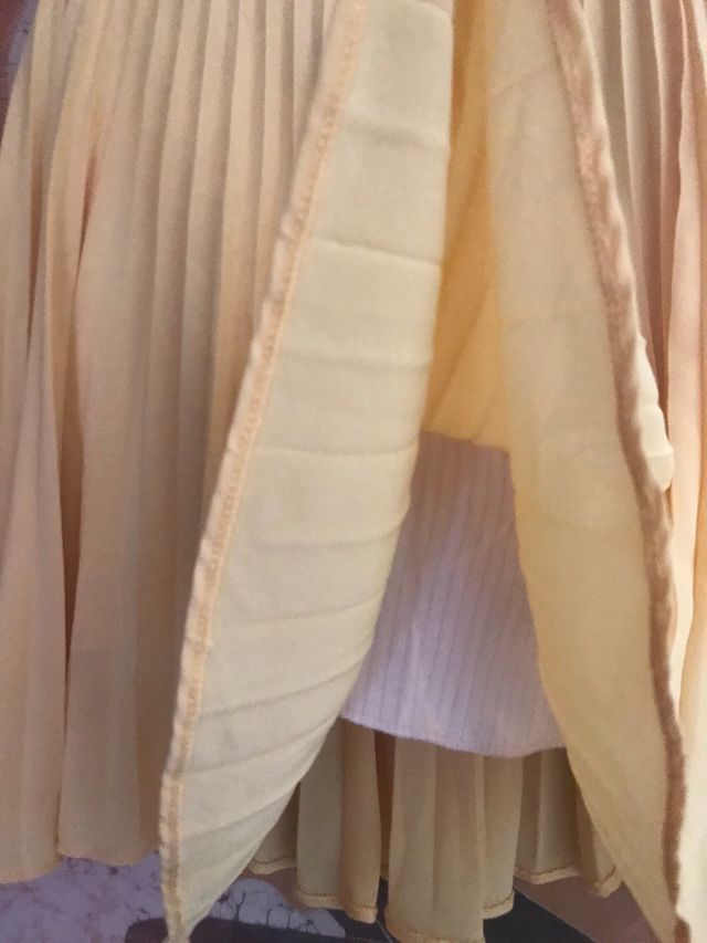 Gonna plissè gialla tg. unica (S)