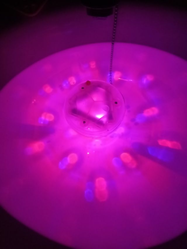 Disco-flyder: Luz flotante multicolor