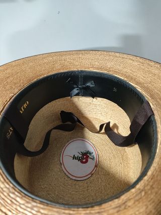 Sombrero Panamá beige y marrón, talla 56
