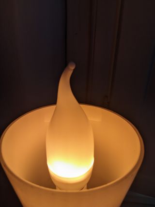 4 Lampadine E14 Fiamma tremolante/fissa Vite picc